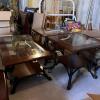 Ornate Scroll Iron and Wood Coffee Table and 2 End Tables - 6