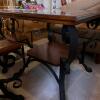 Ornate Scroll Iron and Wood Coffee Table and 2 End Tables - 7