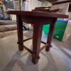 Slatted Wood Round Patio End Table - 2