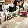 Dickson Village series Large Assortment of Illuminated Christmas Village Buildings, Figurines, Trees & Accessories - 4