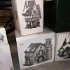 Dickson Village series Large Assortment of Illuminated Christmas Village Buildings, Figurines, Trees & Accessories - 17