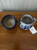 German Glazed Stoneware Creamer and Sugar Set - 2