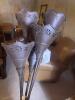 Set of 5 Metal Floral Cut-Out Outdoor Garden Torches