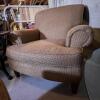 Sam Moore Furniture La-Z-Boy Armchair and Ottoman, Neutral Upholstery