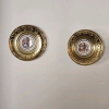 Regency Bone China Gold Wall Plates Pair