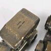 Banthrico 1910 Model T & Runabout Antique Brass Car Coin Bank Set - Laconia Savings Bank Promo - 2