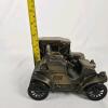 Banthrico 1910 Model T & Runabout Antique Brass Car Coin Bank Set - Laconia Savings Bank Promo - 7