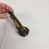 Antique Meerschaum Tobacco Pipe, Hand-Carved, Amber Stem, 5.5in, Original Fur-Lined Case - 5