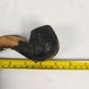 Antique Meerschaum Tobacco Pipe, Hand-Carved, Amber Stem, 5.5in, Original Fur-Lined Case - 6