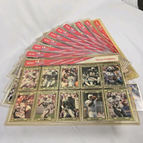 1990 Action Packed Premiere NFL Team Sets Lot, Factory Sealed, 10 Teams,
