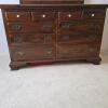 Ethan Allen Solid Antiqued Pine 10-Drawer Dresser with Mirror - 3