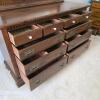 Ethan Allen Solid Antiqued Pine 10-Drawer Dresser with Mirror - 4