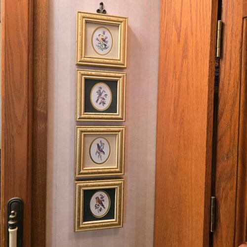 Heartfelt "Feathered Friends" Set of 4 Framed Bird Prints by Kathy Kelly
