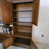 Traditional Oak Wall Unit Bookcase, - 5