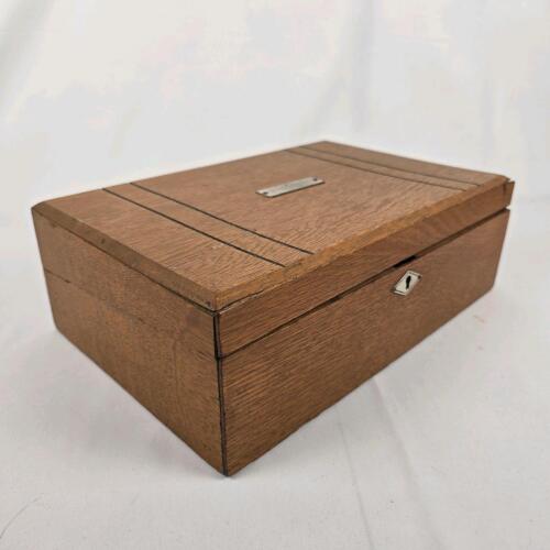 Antique Wooden Writing Box Lap Desk