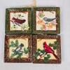MWW Market Woodland Birds Ceramic Plates/Wall Plaques Set of 4 with Original Box