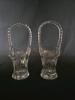 Pair of Clear Pressed Glass Baskets with Floral Etching - 4