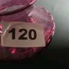 Small Pink Ribbed Glass Vase Bulbous Shape - 4