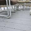 White Aluminum Patio Chair Set with Cushions and Glass-Top Table, Outdoor Lounge Set - 2