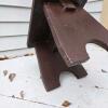 Shaker-Style Wooden Boot Jack Bench with Handle, Hand-Painted Scrollwork - 3
