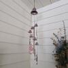 Metal Wind Chime, Bells, Seahorse Motif, Copper/Bronze Finish,