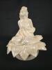 Ceramic Figural Lady Vanity Trinket Dish with Iridescent Glaze