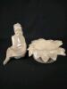 Ceramic Figural Lady Vanity Trinket Dish with Iridescent Glaze - 2