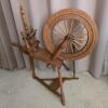 Antique Saxony-Style Spinning Wheel