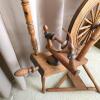 Antique Saxony-Style Spinning Wheel - 2