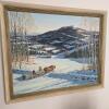 Edward J. Roy "Hauling in the Firewood" 1962 Original Oil Painting, 34.5"x27", Framed, Signed