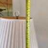 Traditional Brass-Finish Table Lamp, 29.5" Tall, Pleated Fabric Shade - 3