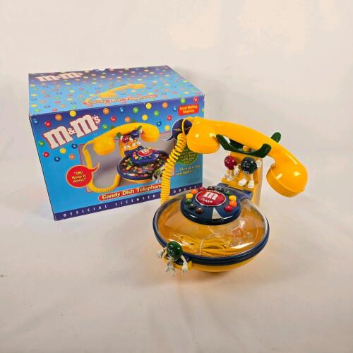 Vintage M&M&rsquo;s Candy Dish Telephone, Landline, Original Box