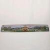 Barrel Stave Hand Painted byVicki Sullivan 30"x4" Rural Village Scene Milton NH Signed 1999