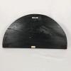 Hand-Painted Semi-Circle Wood Wall Art by Win Weeks, 23"x11.5", Woodpeckers in Forest, 1980, Signed - 3