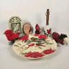 Cardinal Bird Decor Collection &ndash; Hand-Painted Plate, Bell, Night Light, Figurines, Plaque