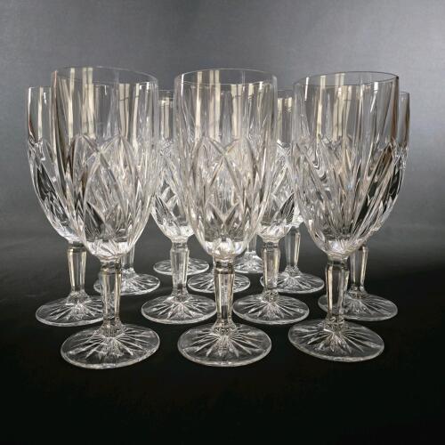 Set of 12 Marquis by Waterford Crystal Wine Goblets, 8" Tall, Starburst Base