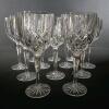 Set of 12 Marquis by Waterford Crystal Red Wine Glasses, 8" Tall, Cut Starburst Design