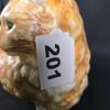 Hand-Painted Ceramic Cat Figurine, 13.5" Long, 1984 Dated, Glossy Glaze, Commemorative Inscription - 7