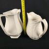 Wm Adams & Sons English Ironstone Pitchers, Micratex & Fluted, England, 6&ndash;7 in, Antique - 8