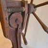 Antique Wooden Yarn Swift, Skein Winder, 6-Armed, Cog Mechanism, ~31" Tall, Maker&rsquo;s Mark "HJ" - 2