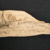 Driftwood Wall Art with Pyrography Nautical Scene, Signed by A. Lowther, 29.5 in - 2