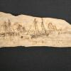 Driftwood Wall Art with Pyrography Nautical Scene, Signed by A. Lowther, 29.5 in - 3