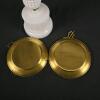 Mid-Century Hobnail Milk Glass & Brass Decorative Balance Scale &ndash; 15" Tall, 7" Trays - 3