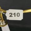 Mid-Century Hobnail Milk Glass & Brass Decorative Balance Scale &ndash; 15" Tall, 7" Trays - 6