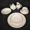Johnson Bros Regency White Ironstone Dinnerware Service for 8 &ndash; 43 Piece Set, England, Chips/Cracks - 6