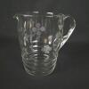 3-Piece Glass Pitcher & Creamer Set &ndash; Etched Floral Large Jug, 2 Small Clear Mini Pitchers - 3