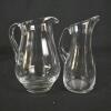 3-Piece Glass Pitcher & Creamer Set &ndash; Etched Floral Large Jug, 2 Small Clear Mini Pitchers - 4