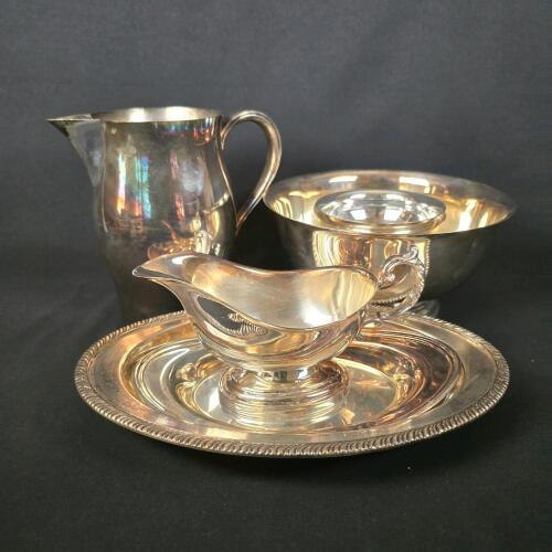 Sheridan & Wm Rogers 7-Piece Silver-Plated Tableware Set, Paul Revere Reproduction