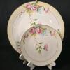 Antique Royal Rudolstadt Prussia Hand-Painted Porcelain Plates by E. Beyer, Floral Design, Gold Trim