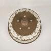Brown Jasperware Cheese Dome with Hunting Scene and Oak Leaf Relief - 2